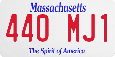 MA license plate 440MJ1