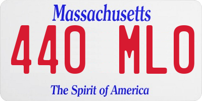 MA license plate 440ML0