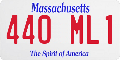 MA license plate 440ML1
