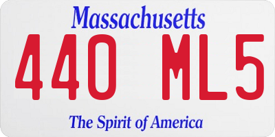 MA license plate 440ML5