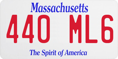 MA license plate 440ML6