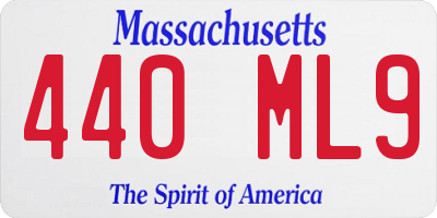 MA license plate 440ML9