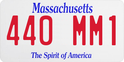 MA license plate 440MM1
