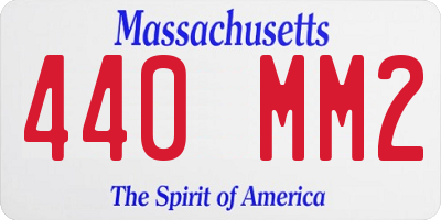 MA license plate 440MM2