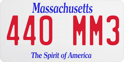 MA license plate 440MM3