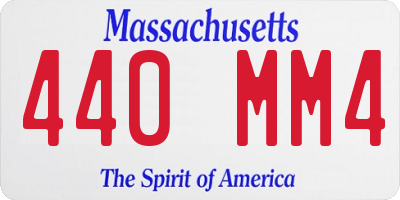 MA license plate 440MM4
