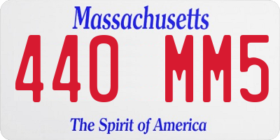 MA license plate 440MM5
