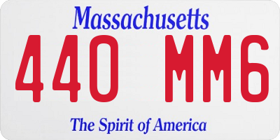 MA license plate 440MM6