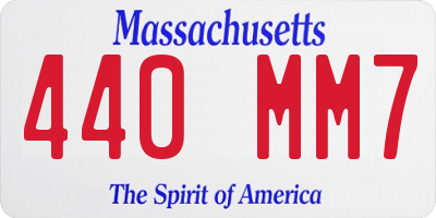 MA license plate 440MM7