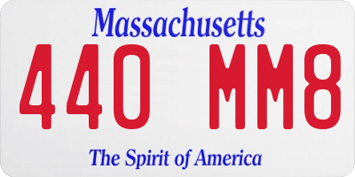 MA license plate 440MM8