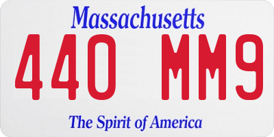 MA license plate 440MM9