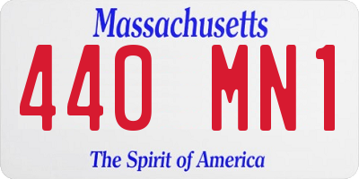 MA license plate 440MN1