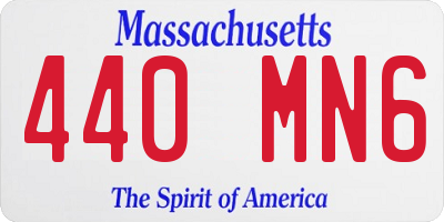 MA license plate 440MN6