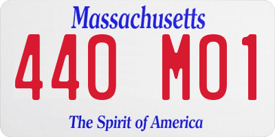 MA license plate 440MO1