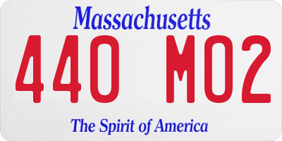MA license plate 440MO2