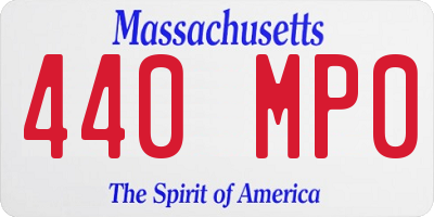 MA license plate 440MP0
