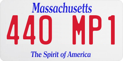 MA license plate 440MP1