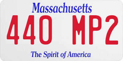 MA license plate 440MP2