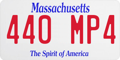 MA license plate 440MP4