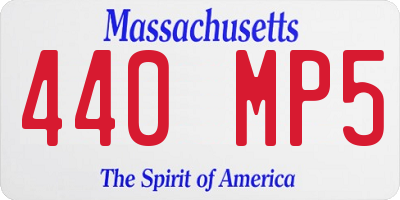 MA license plate 440MP5