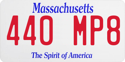 MA license plate 440MP8