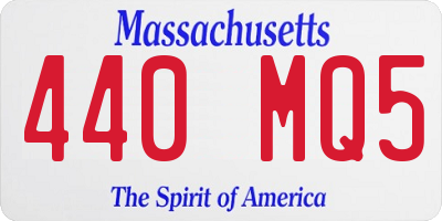 MA license plate 440MQ5