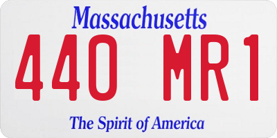 MA license plate 440MR1