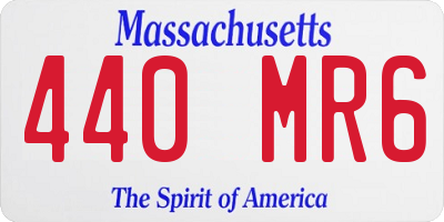 MA license plate 440MR6