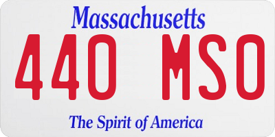MA license plate 440MS0
