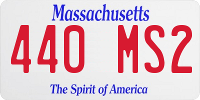 MA license plate 440MS2