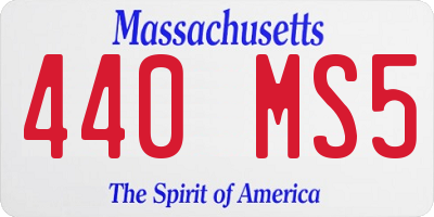 MA license plate 440MS5
