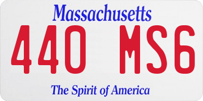MA license plate 440MS6