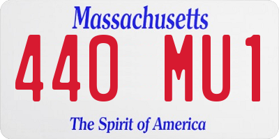 MA license plate 440MU1