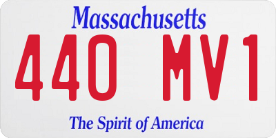 MA license plate 440MV1
