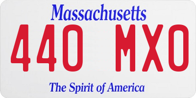 MA license plate 440MX0