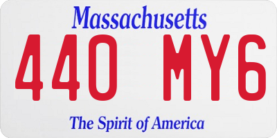 MA license plate 440MY6