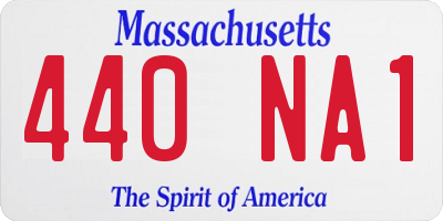 MA license plate 440NA1