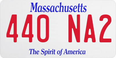 MA license plate 440NA2