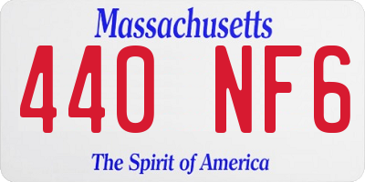 MA license plate 440NF6