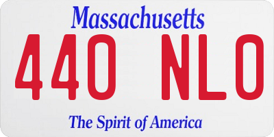 MA license plate 440NL0
