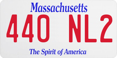 MA license plate 440NL2