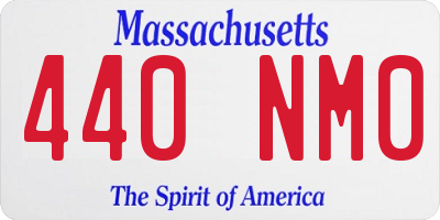 MA license plate 440NM0