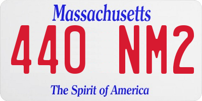 MA license plate 440NM2