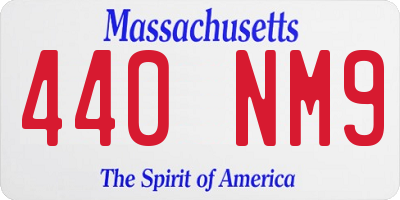 MA license plate 440NM9