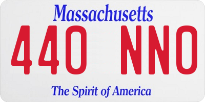 MA license plate 440NN0