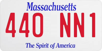 MA license plate 440NN1