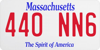 MA license plate 440NN6
