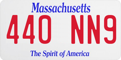 MA license plate 440NN9