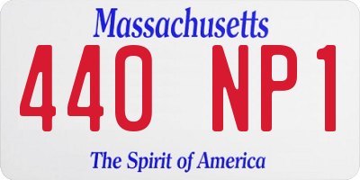 MA license plate 440NP1