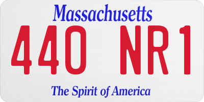 MA license plate 440NR1